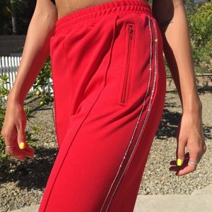 AREA NYC rhinestone track pants